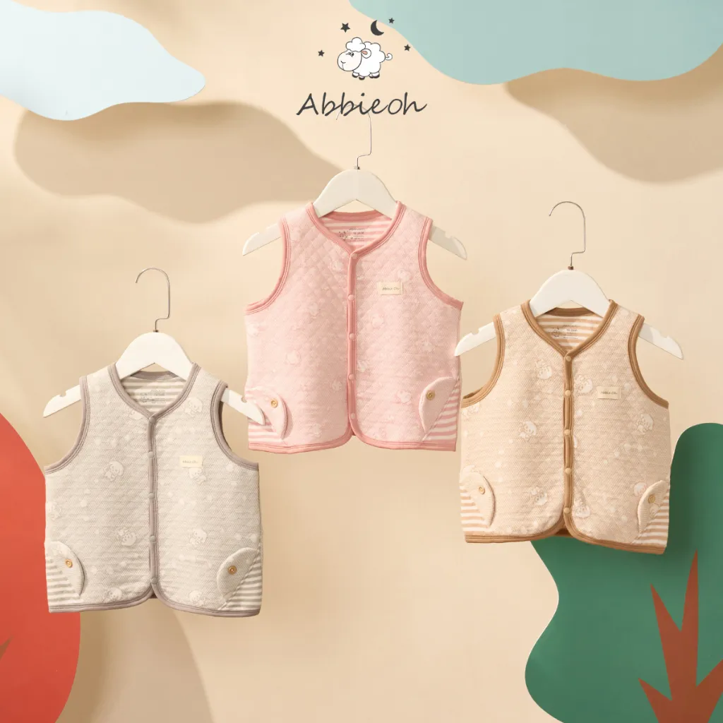 Ảnh Áo gile trần bông cho bé AbbieOh basic hoạ tiết động vật túi sườn đáng yêu 0-3Y GL462 GL383 GL668 3