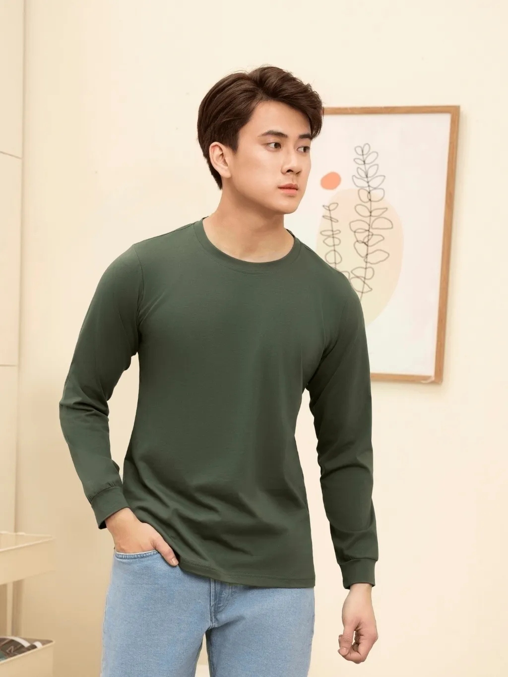 Ảnh Áo Giữ Nhiệt Cổ Thấp Cho Nam Laroma | Giữ Ấm - Vải Thơm - Nano Bạc - Co Dãn 1