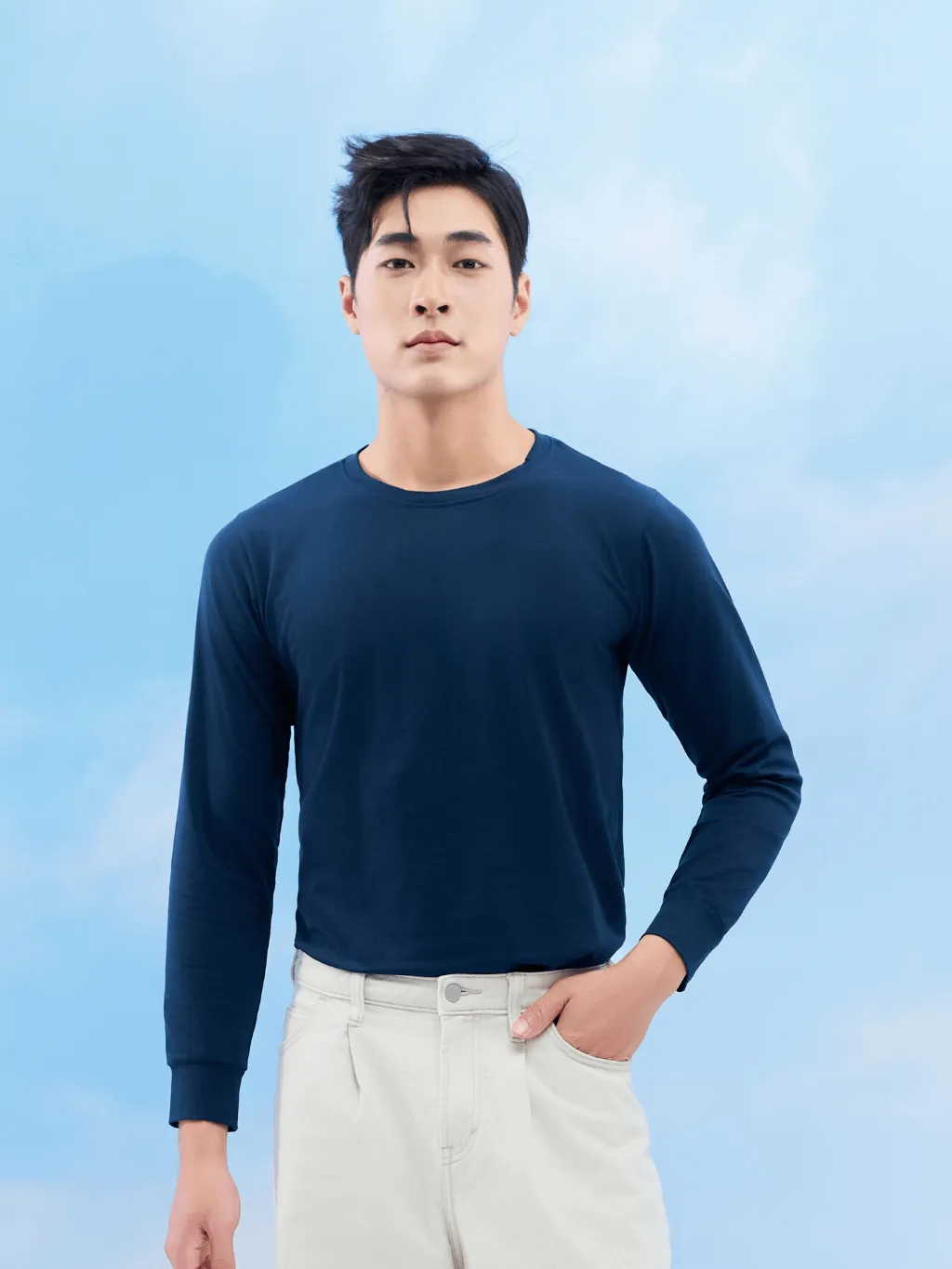 Ảnh Áo Giữ Nhiệt Cổ Thấp Cho Nam Laroma | Giữ Ấm - Vải Thơm - Nano Bạc - Co Dãn 4