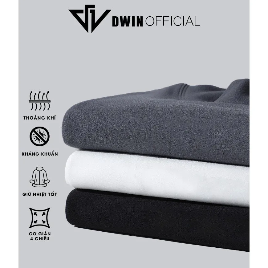 Ảnh Áo giữ nhiệt nam dài tay Dwin chất lông thỏ thun cao cổ co giãn lót nỉ 2 mặt local brand 2.0 4