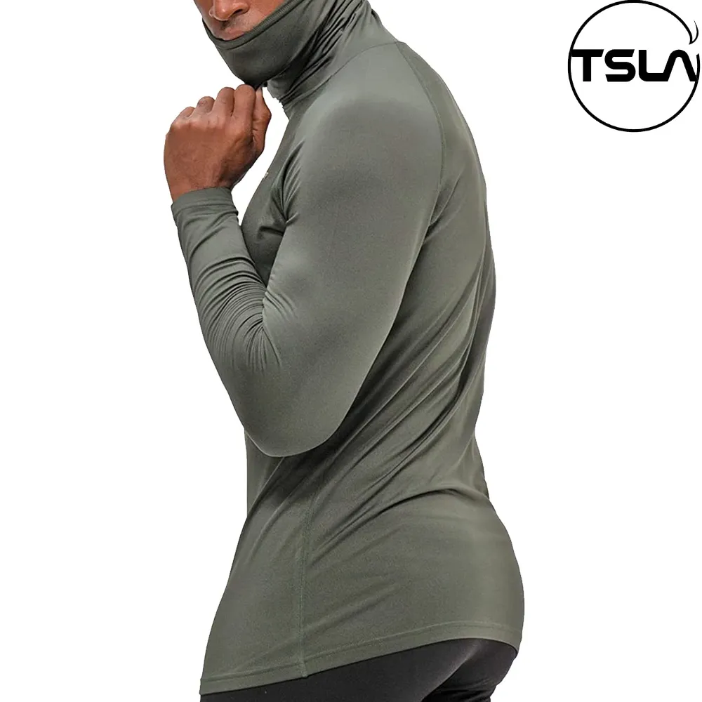 Ảnh Áo giữ nhiệt nam LÓT LÔNG DEVOPS cổ lọ tay dài form ôm body gym chạy bộ đá bóng rổ TSLA DET2022 4