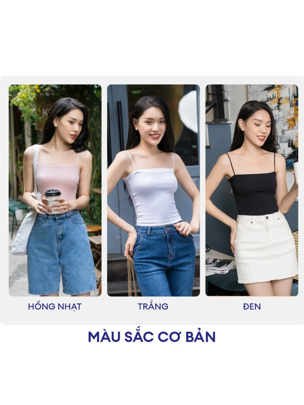 Ảnh Áo hai dây nữ Yody chất liệu thun cotton co giãn mềm mịn BLN5060 3