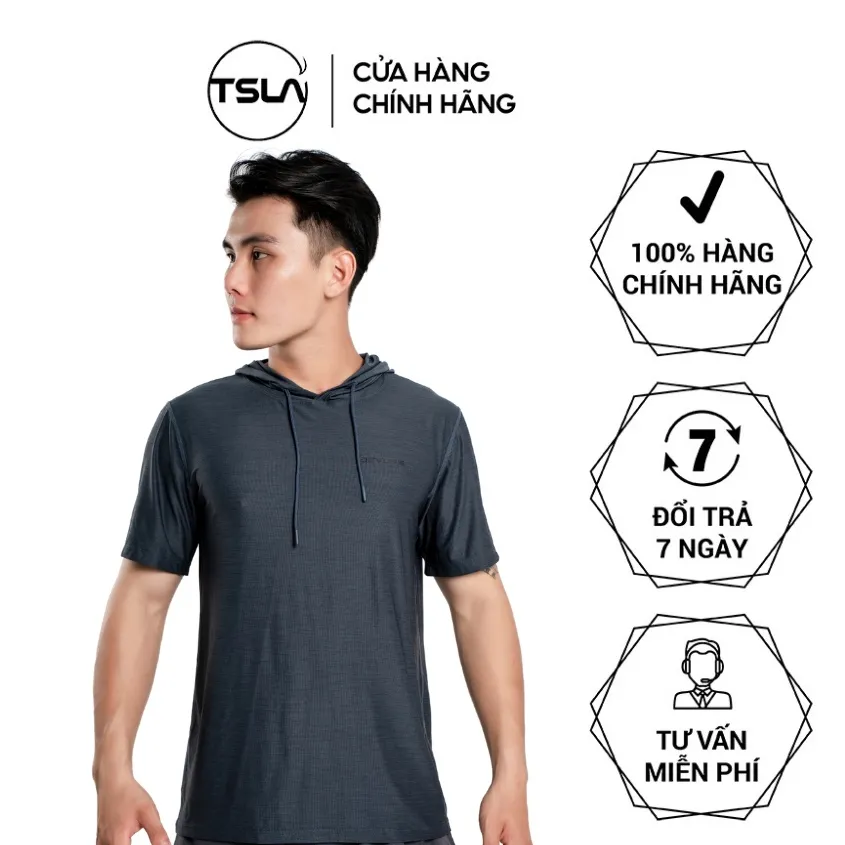 Ảnh Áo Hoodie nam ngắn tay TSLA chất mát kháng khuẩn chống uv chạy bộ tập gym thể thao bigsize oversize TSO2028 1