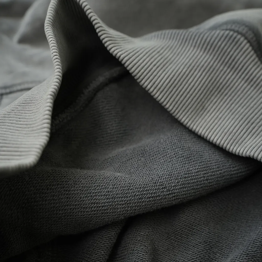 Ảnh Áo Hoodie Wash DAPPERANDMORE Panelled Hoodie Washed Phối Line Rã May Thêu Logo 450GSM - Grey 3