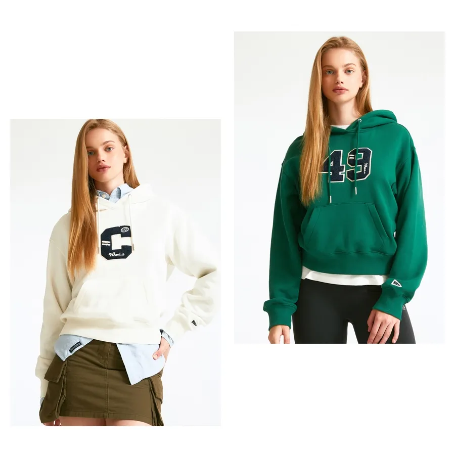 Ảnh Áo Hoodie WHO.A.U WHMHD4T22F Women's Boucle Cropped Hoodie Women Style (Fleece-lined) 1