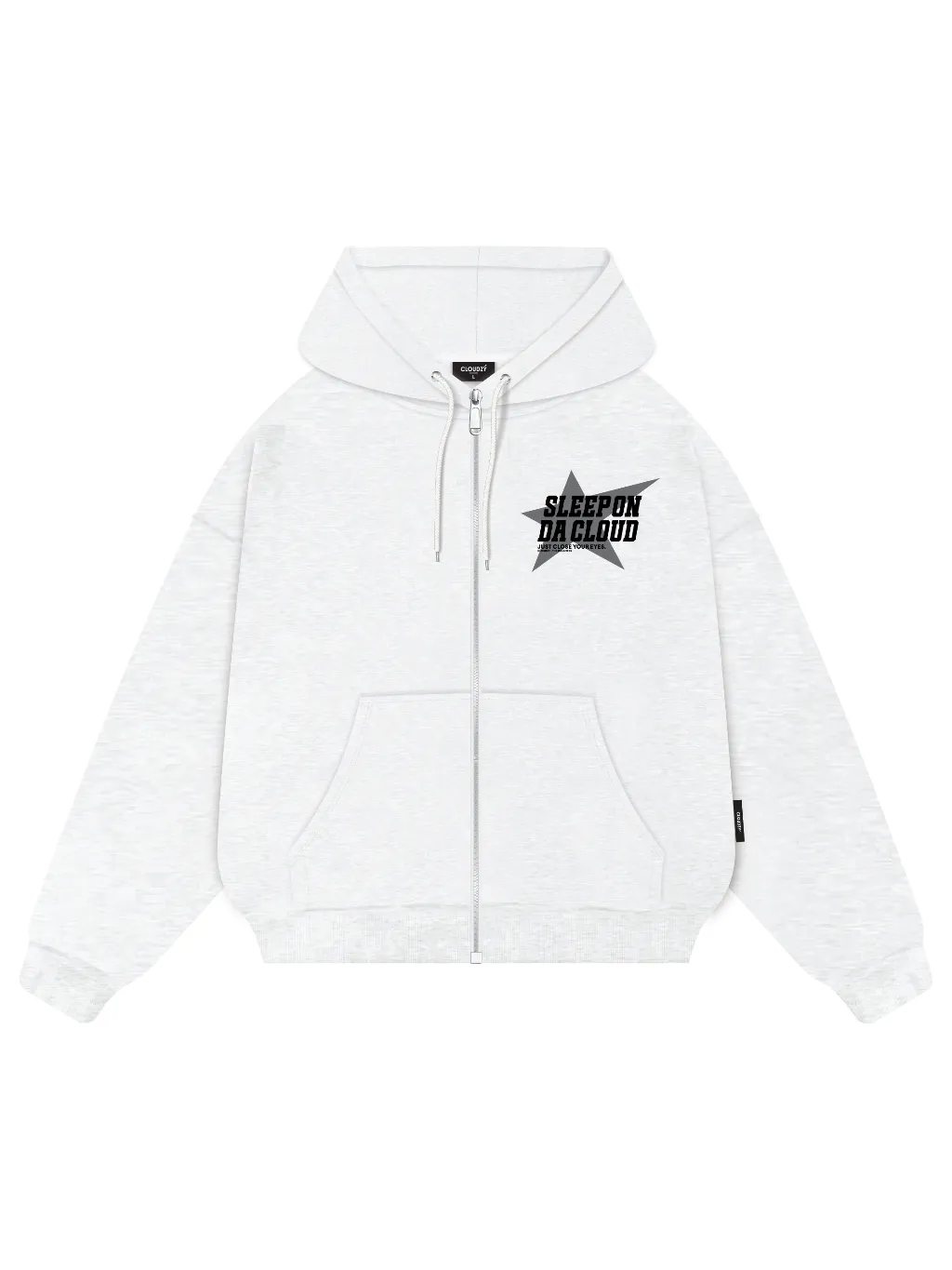 Ảnh Áo hoodie zip boxy nam local brand Cloudzy hoodie nỉ bông nữ unisex form rộng basic mũ siêu to CLOSE 3