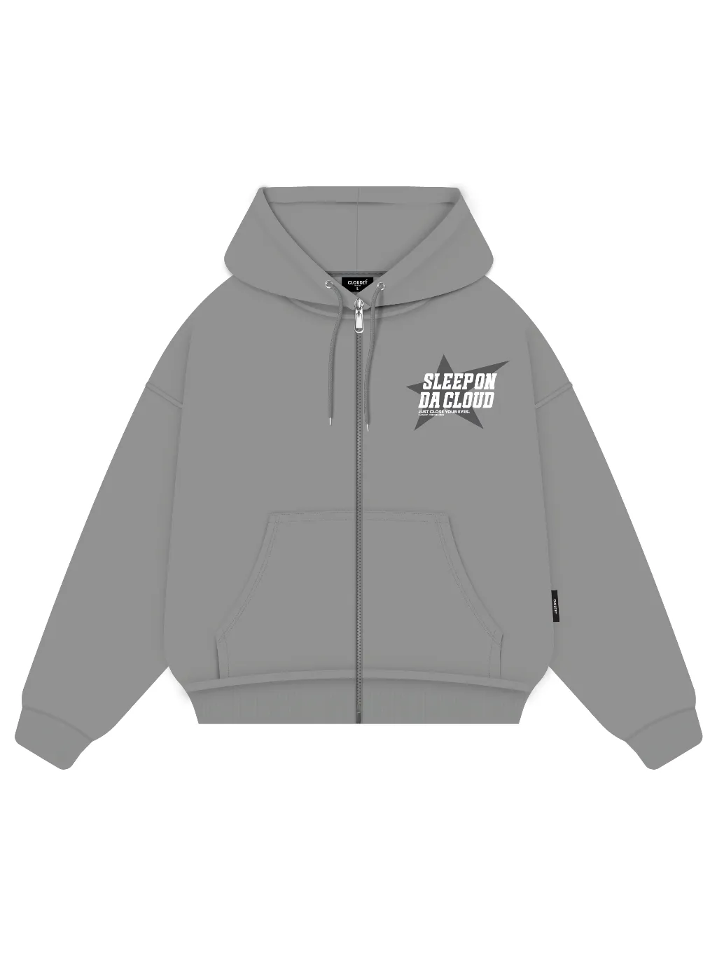 Ảnh Áo hoodie zip boxy nam local brand Cloudzy hoodie nỉ bông nữ unisex form rộng basic mũ siêu to CLOSE 4