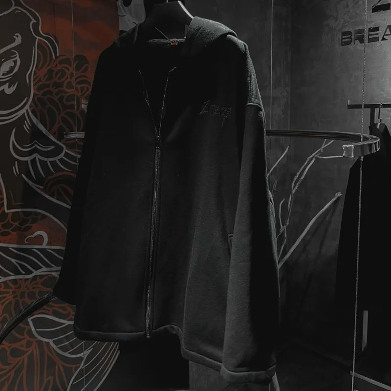 Ảnh Áo Hoodie Zip đen thiết kế Unisex Zune.zx, BREAK HOODIE ZIP 1