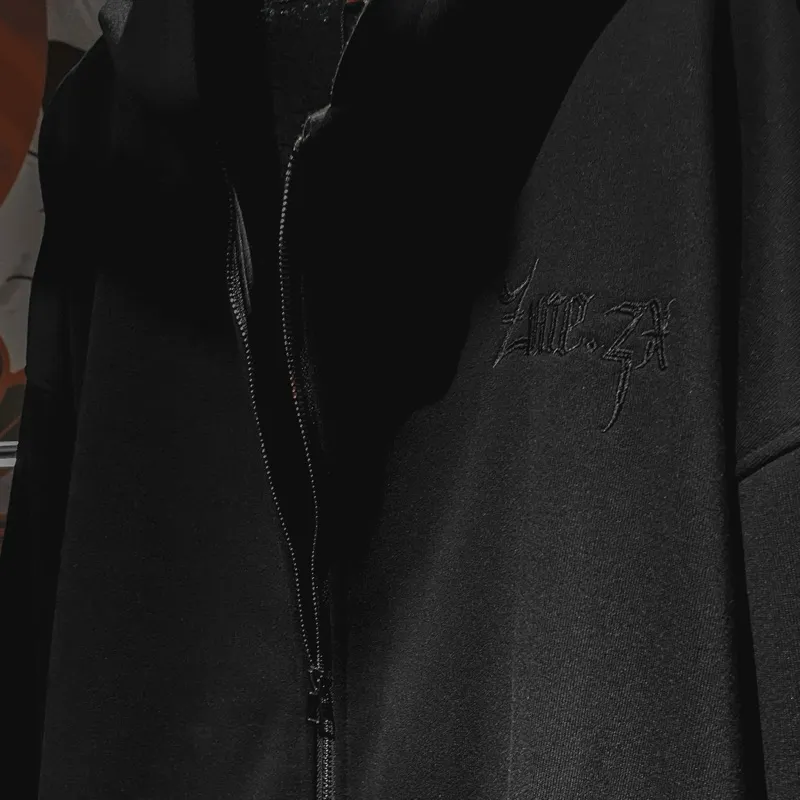 Ảnh Áo Hoodie Zip đen thiết kế Unisex Zune.zx, BREAK HOODIE ZIP 3