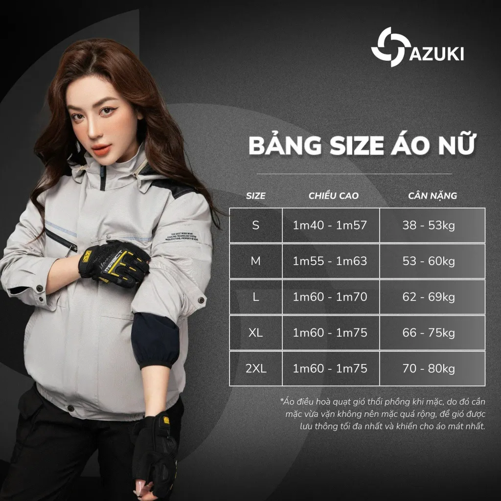 Ảnh Áo Điều Hòa AZUKI TITANIUM AT07 Mới Nhất 2025 Pin 25000mah,Quạt 20V Chống Nước Siêu Mạnh [ BH 12 Tháng ] NIKITO 2