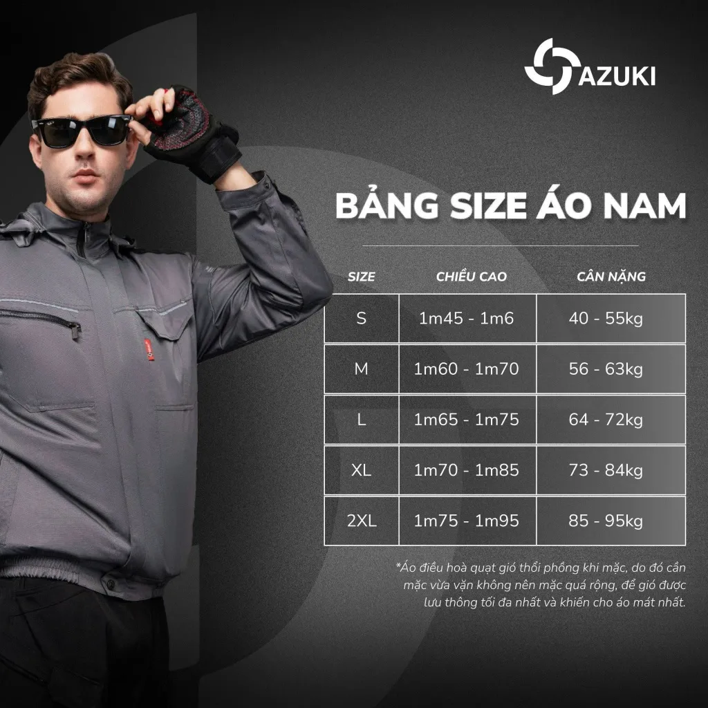 Ảnh Áo Điều Hòa AZUKI TITANIUM AT07 Mới Nhất 2025 Pin 25000mah,Quạt 20V Chống Nước Siêu Mạnh [ BH 12 Tháng ] NIKITO 3