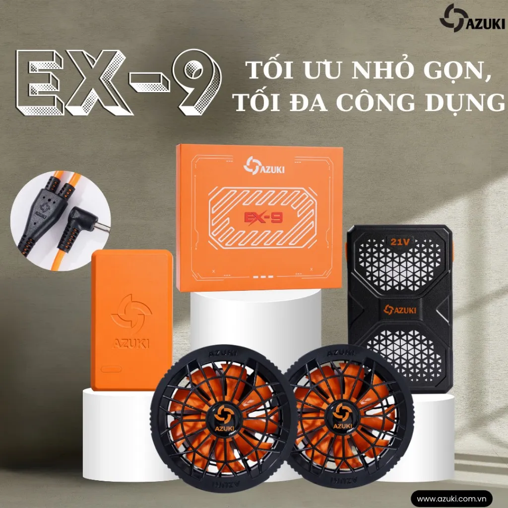 Ảnh Áo Điều Hòa Nữ Nhật Bản AZUKI TITANIUM AT07 VÀ EX9 Pin 25.000-25.500 Mah, Quạt 20v Và 21v Siêu Mạnh ,Êm ái,BH 12T-NIKITO 4