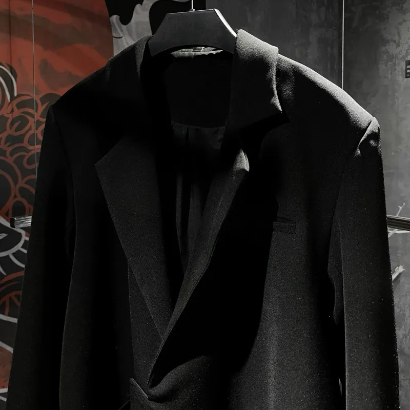 Ảnh Áo khoác Blazer Unisex đen form rộng Zune.zx, SIGNATURE BLAZER 4