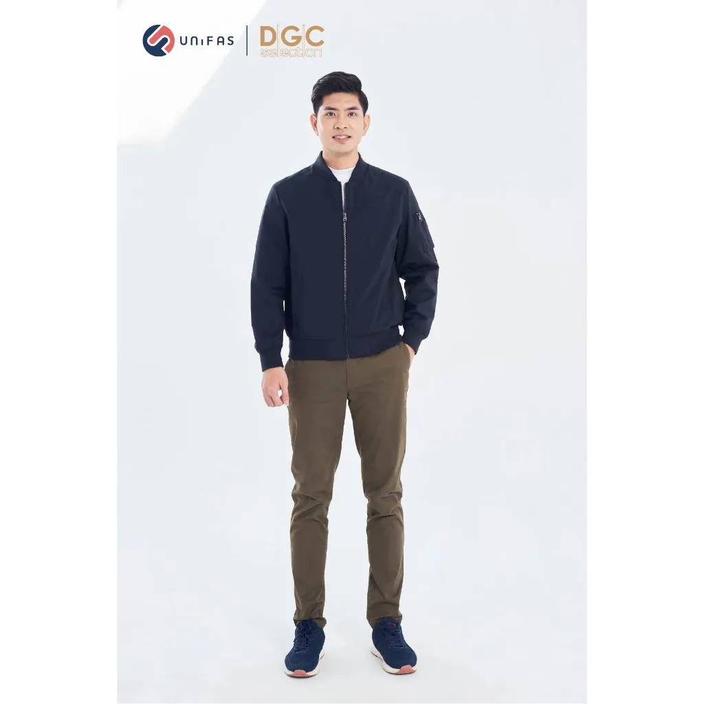 Ảnh Áo khoác bomber nam trung niên chống nước DGCs 2 lớp có túi khóa BA12BB17 2