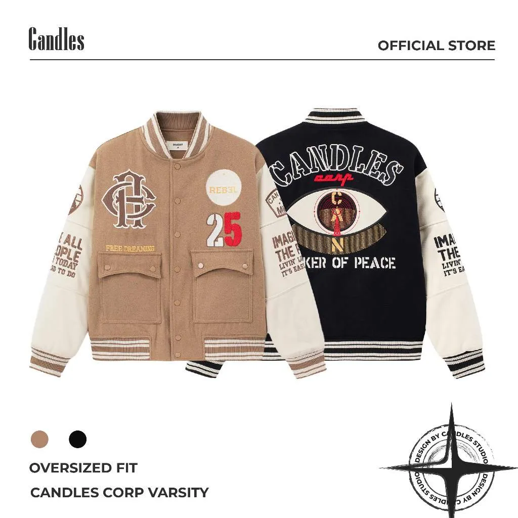 Ảnh Áo Khoác Candles Corp Varsity Oversized Unisex 1