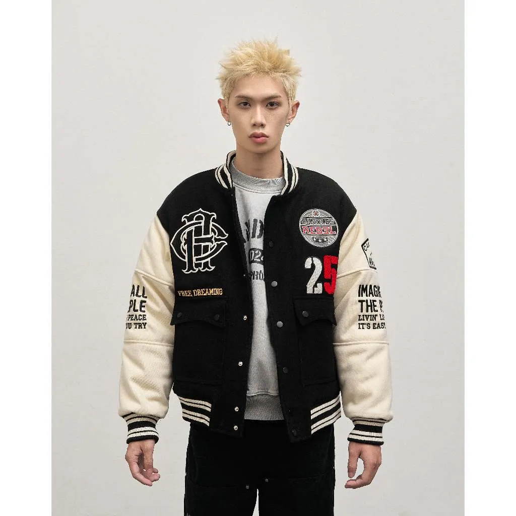 Ảnh Áo Khoác Candles Corp Varsity Oversized Unisex 3