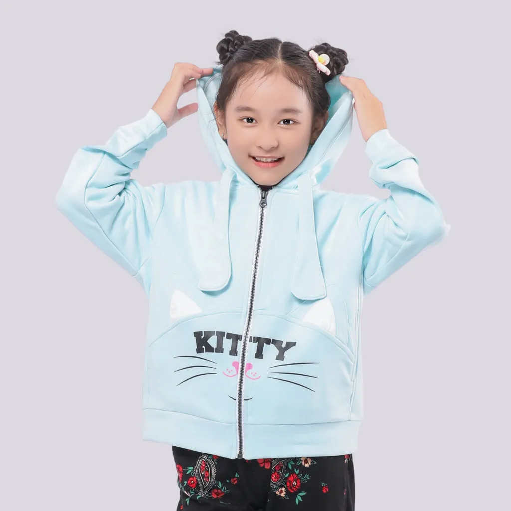 Ảnh Áo khoác cho bé gái YF từ 22-55 KG, chất vải 100% cotton mềm mát khi mặc TAX024-3 3