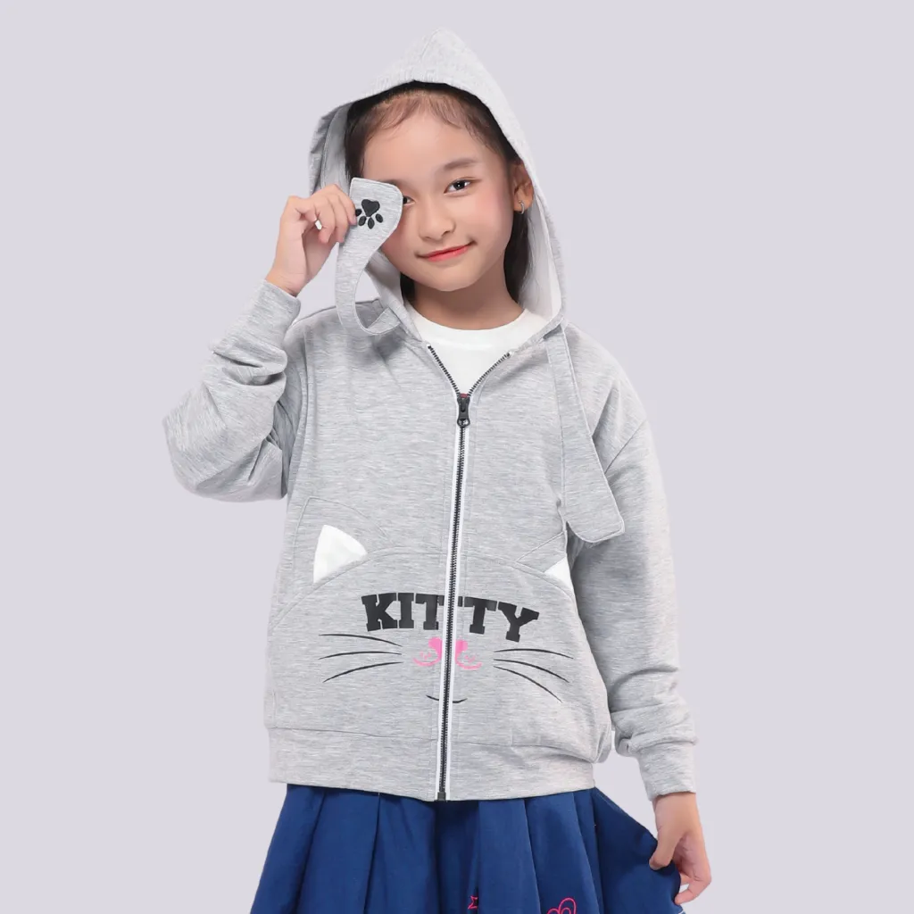 Ảnh Áo khoác cho bé gái YF từ 22-55 KG, chất vải 100% cotton mềm mát khi mặc TAX024-3 4