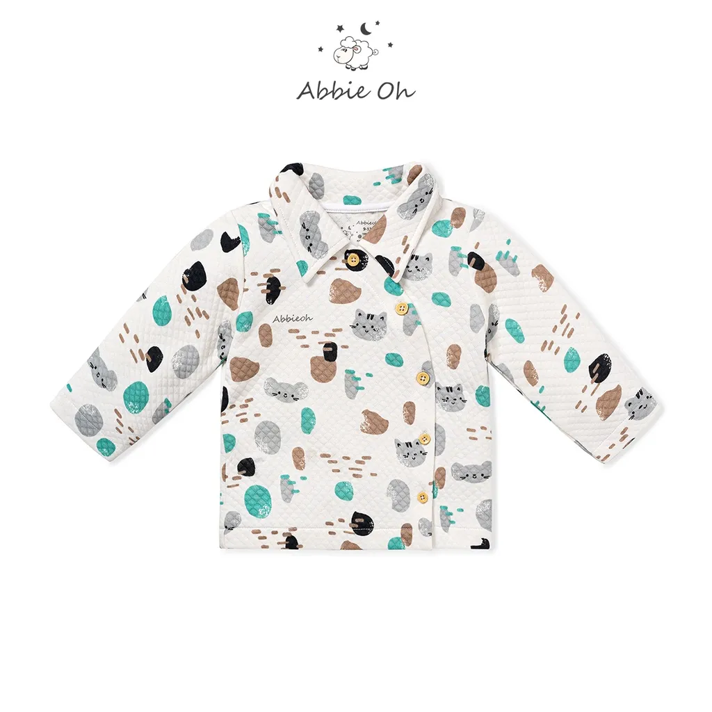 Ảnh Áo khoác choàng cho bé gái ABBIEOH trần bông cotton giữ ấm mùa đông 0 - 3 Tuổi AK692 2