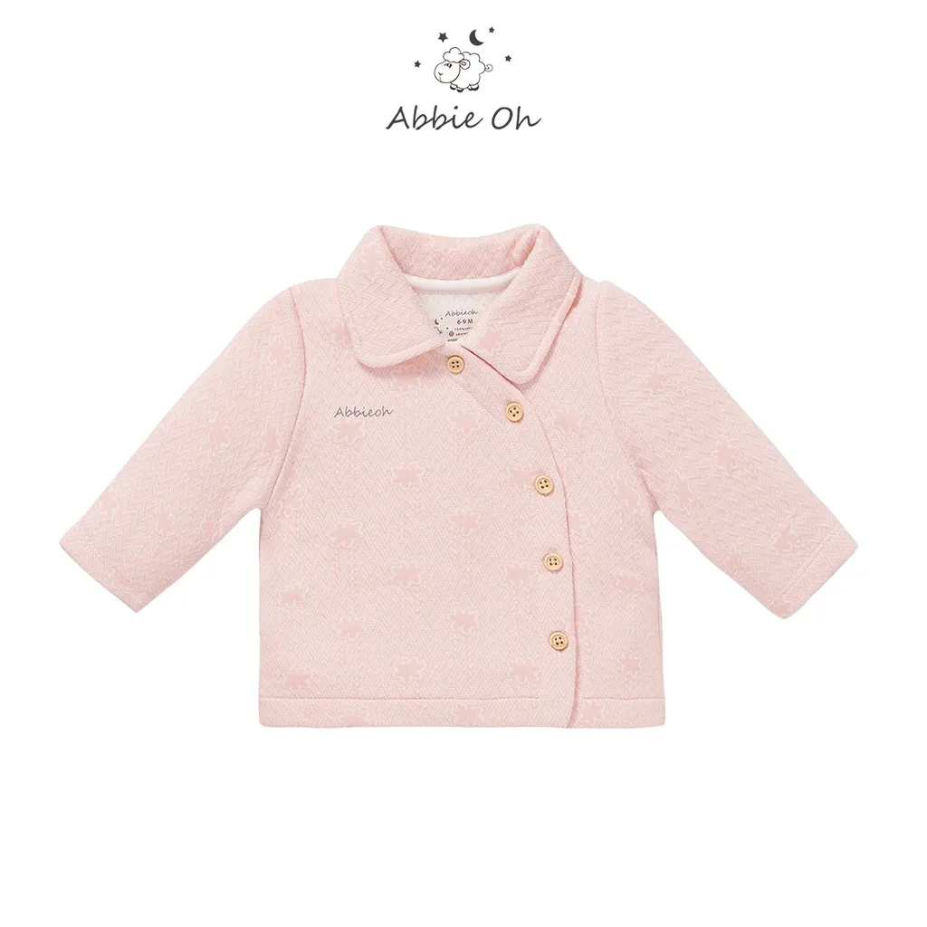 Ảnh Áo khoác choàng cho bé gái ABBIEOH trần bông cotton giữ ấm mùa đông 0 - 3 Tuổi AK692 3