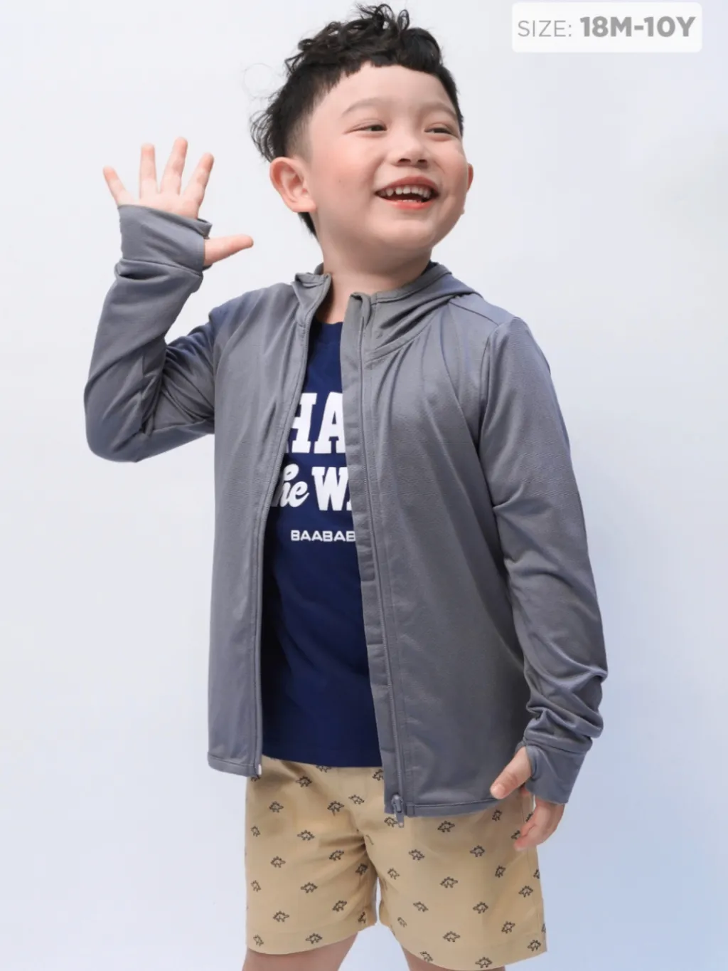Ảnh Áo khoác chống nắng bé trai, bé gái áo khoác chống tia UV thoáng mát cho bé từ 1- 10 tuổi Baababy AK15D 1
