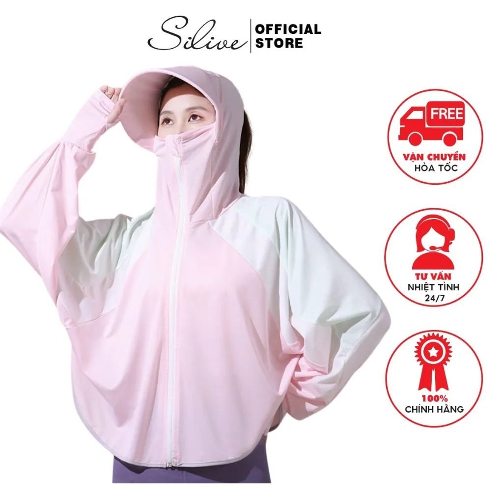 Ảnh Áo Khoác Chống Nắng Glandie Có Mũ Rộng Vành Cao Cấp 1