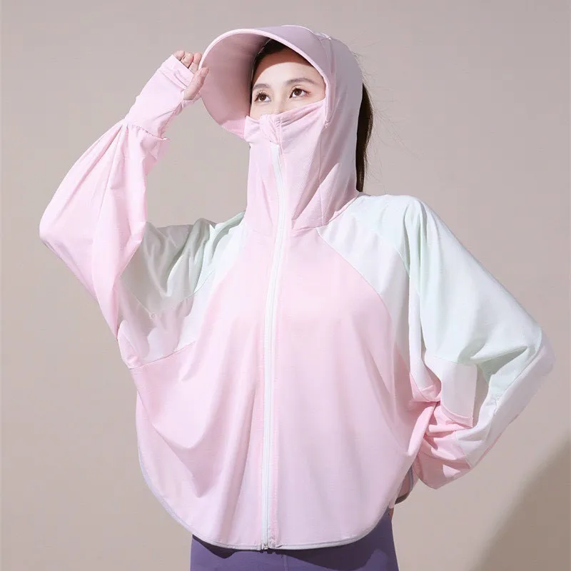 Ảnh Áo Khoác Chống Nắng Glandie Có Mũ Rộng Vành Cao Cấp 3