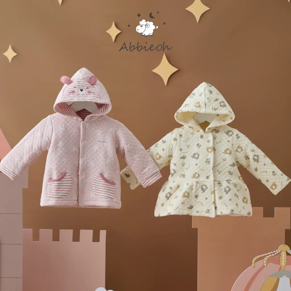 Ảnh Áo khoác có mũ trần bông AbbieOh giữ nhiệt cho bé trai và bé gái 0-3 Tuổi AK593 AK661 AK669 AK688 3