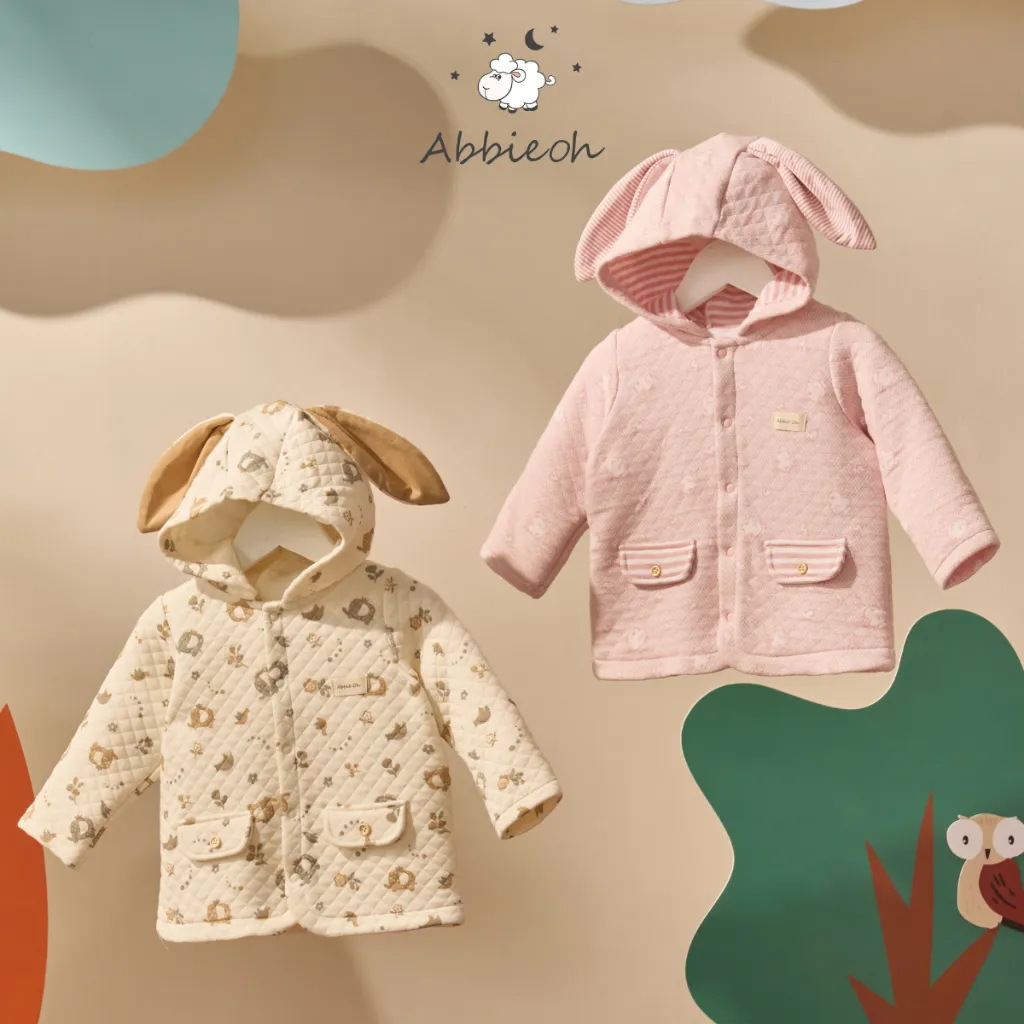 Ảnh Áo khoác có mũ trần bông AbbieOh giữ nhiệt cho bé trai và bé gái 0-3 Tuổi AK593 AK661 AK669 AK688 4