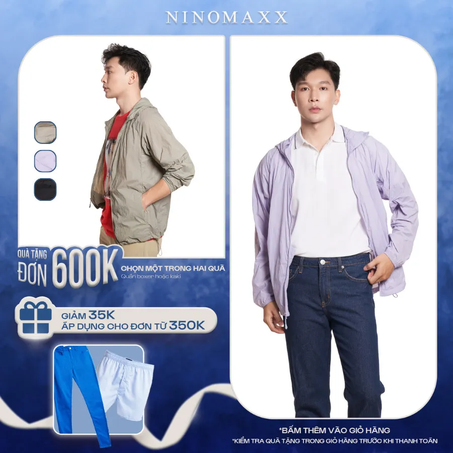 Ảnh Áo Khoác Dù Nam Áo Khoác Nhẹ Cao Cấp Chống Nắng Ninomaxx 2408007 1