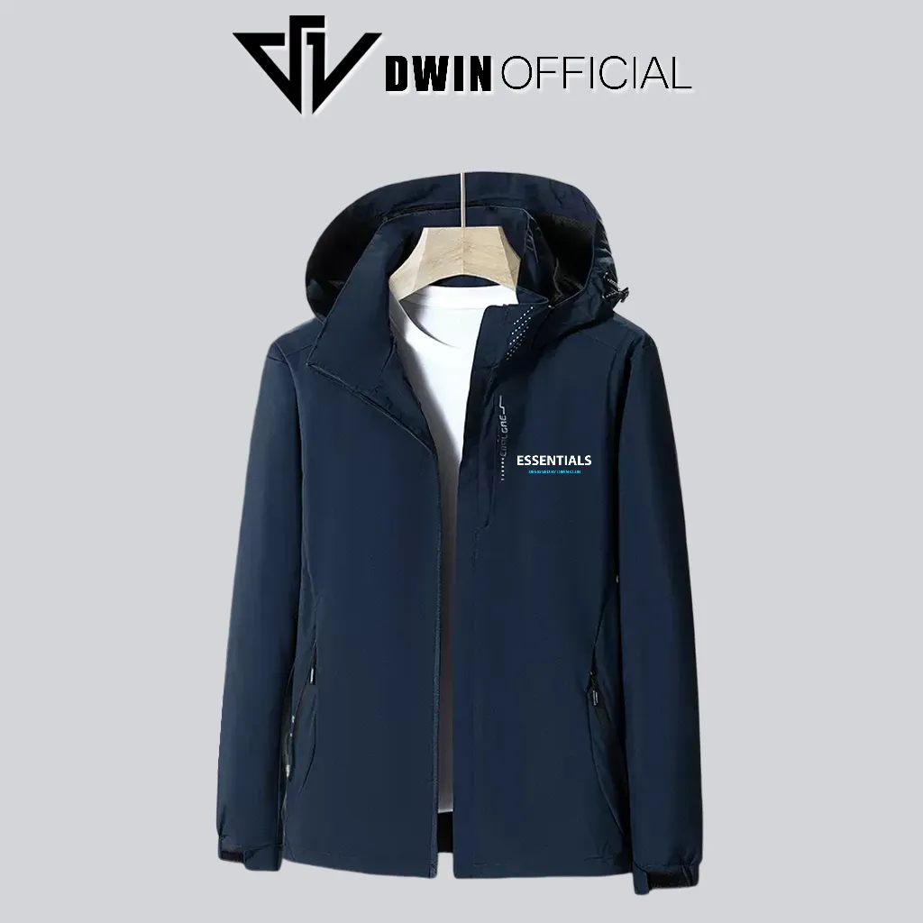 Ảnh Áo khoác gió đôi nam nữ in Dwin 2 lớp chất liệu dù cao cấp unisex form rộng đi mưa,cản gió 1