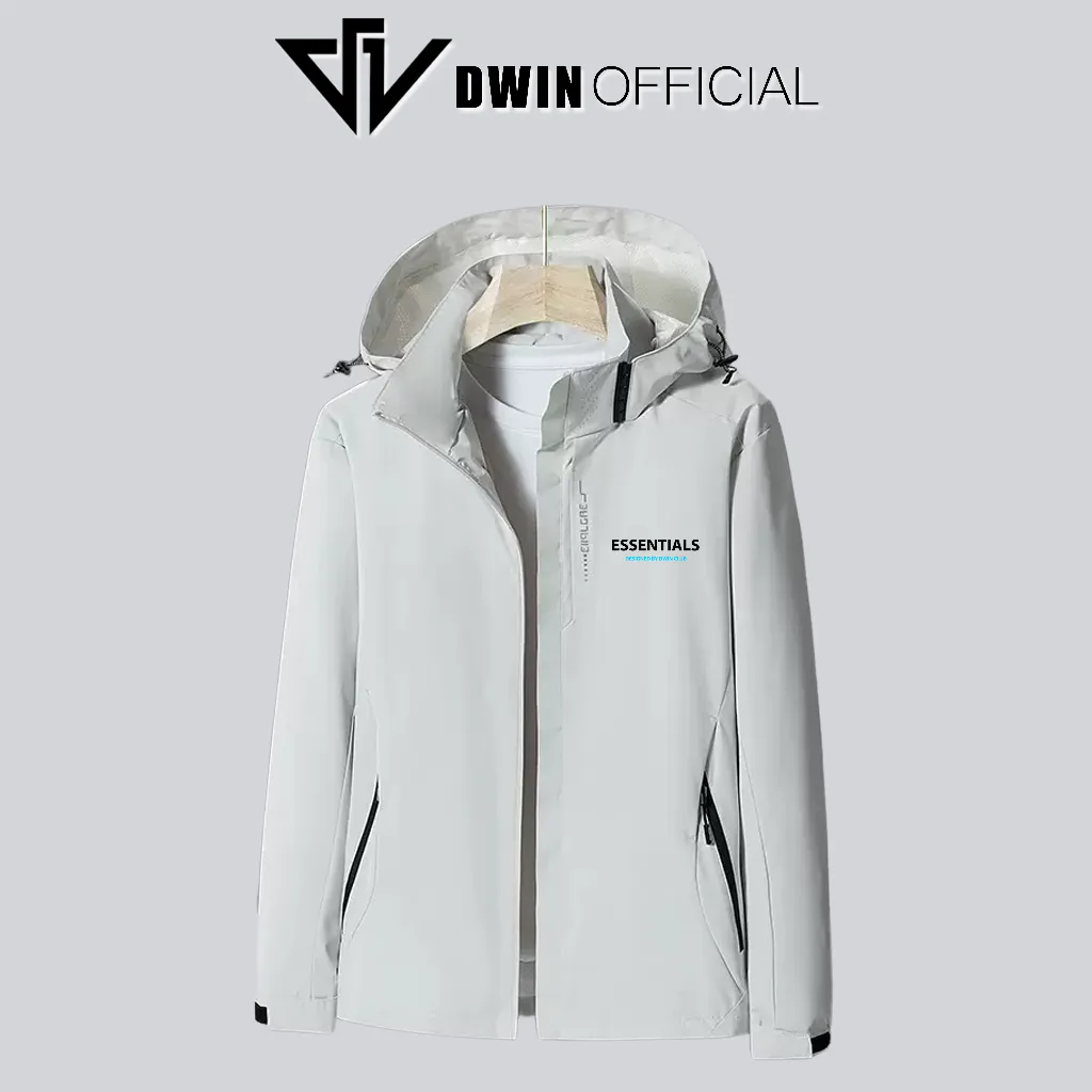 Ảnh Áo khoác gió đôi nam nữ in Dwin 2 lớp chất liệu dù cao cấp unisex form rộng đi mưa,cản gió 2