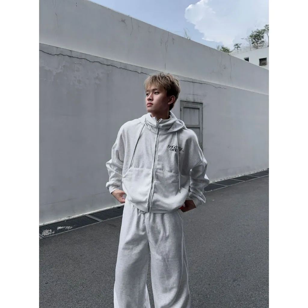 Ảnh Áo Khoác Hoodie Ninja SAIGONESE Thun Nỉ 2 Da Form Boxy Phối Cánh Dơi Unisex Nam Nữ 3