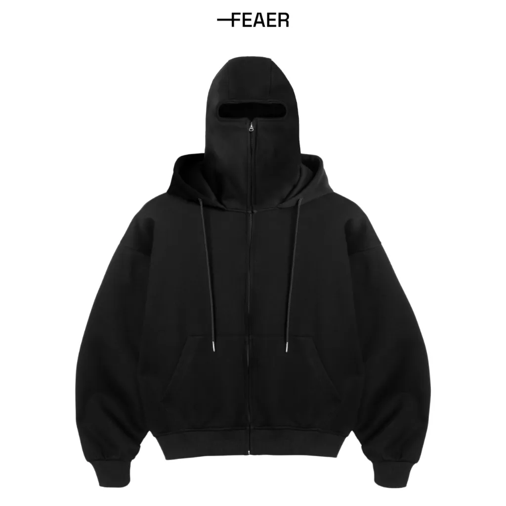 Ảnh Áo khoác hoodie zip Lasting 2 nón dày dặn, che nắng fullface chuẩn form, có túi trong, chống nắng tốt - FEAER 4