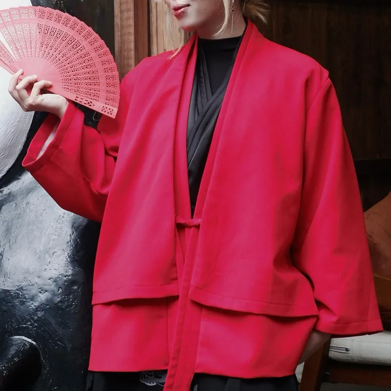 Ảnh Áo khoác Kimono Unisex Zune.zx, đỏ tay dài phong cách Nhật Bản, FUKU KIMONO 3