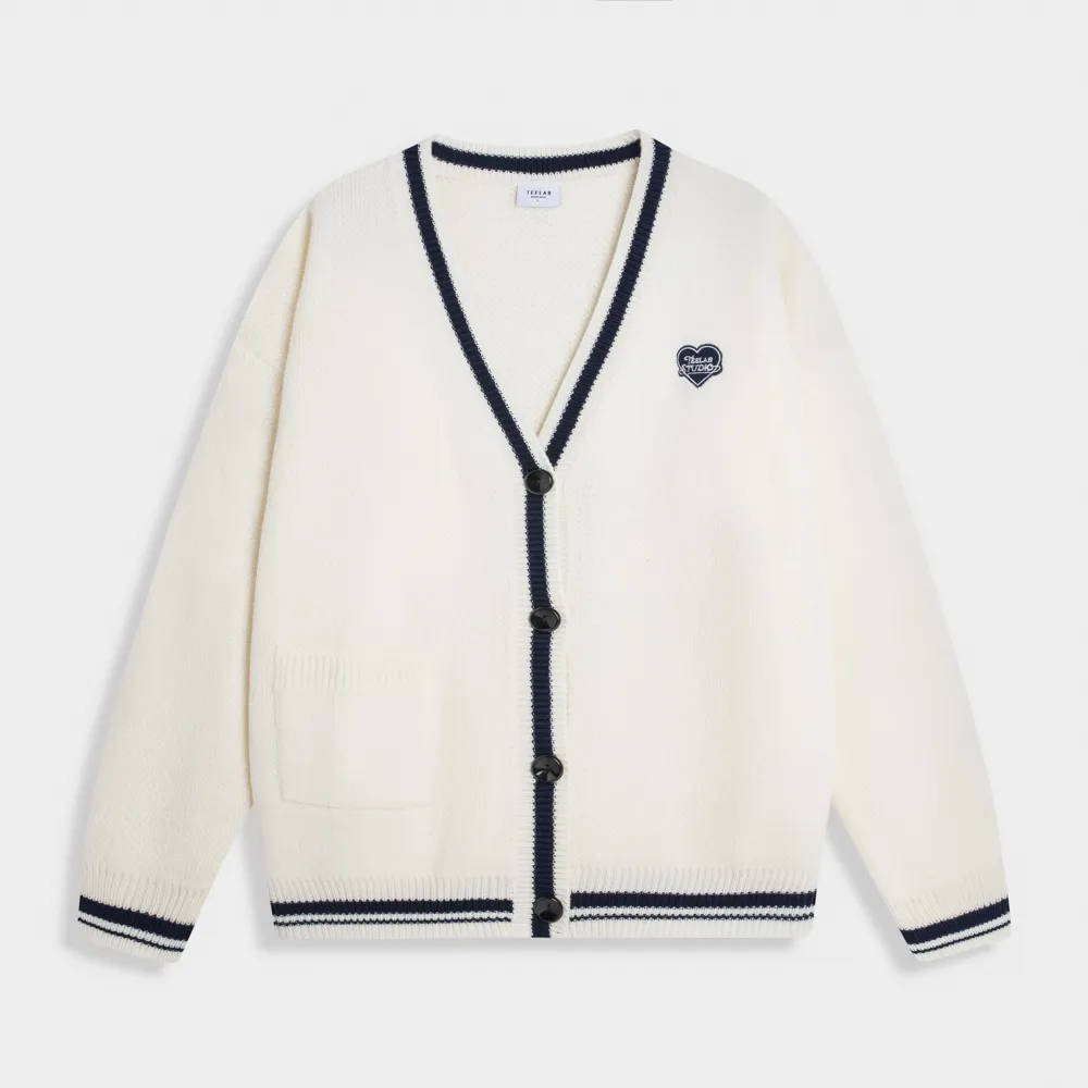 Ảnh Áo Khoác Len Cardigan Simple love with Teelab Form Oversize Unisex Local Brand AK125 2