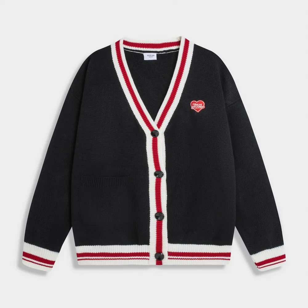 Ảnh Áo Khoác Len Cardigan Simple love with Teelab Form Oversize Unisex Local Brand AK125 4