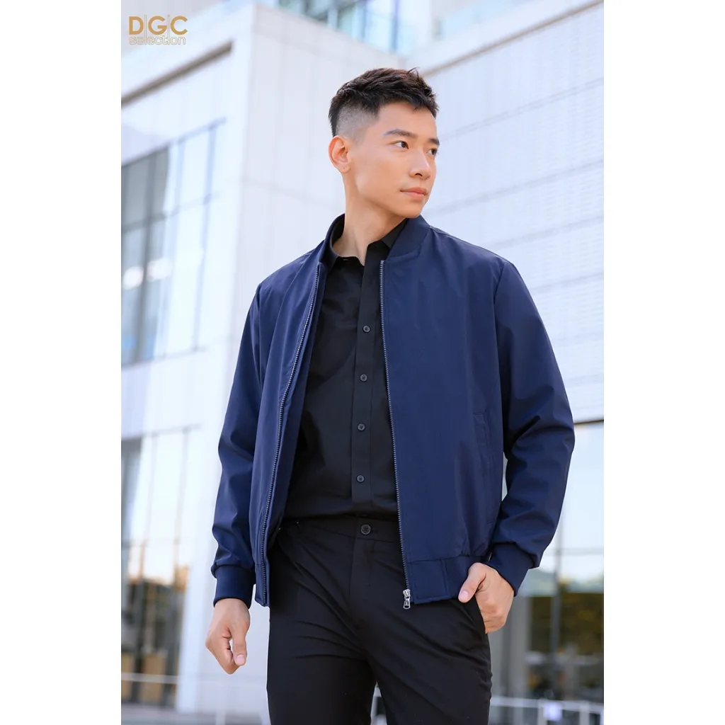 Ảnh Áo khoác nam  bomber 2 lớp cao cấp DGCs - Vải gió chống thấm nước, chống bụi bẩn - WAJKBC06M 2