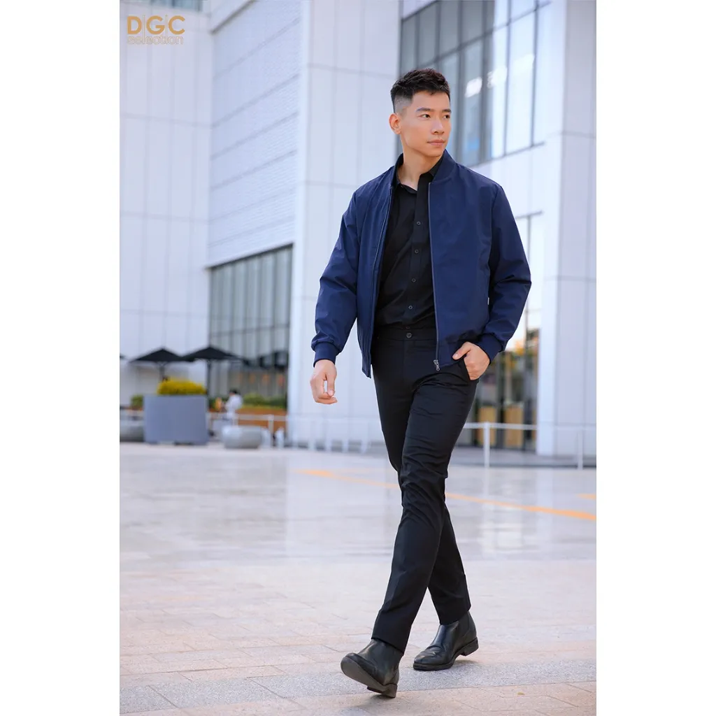 Ảnh Áo khoác nam  bomber 2 lớp cao cấp DGCs - Vải gió chống thấm nước, chống bụi bẩn - WAJKBC06M 3