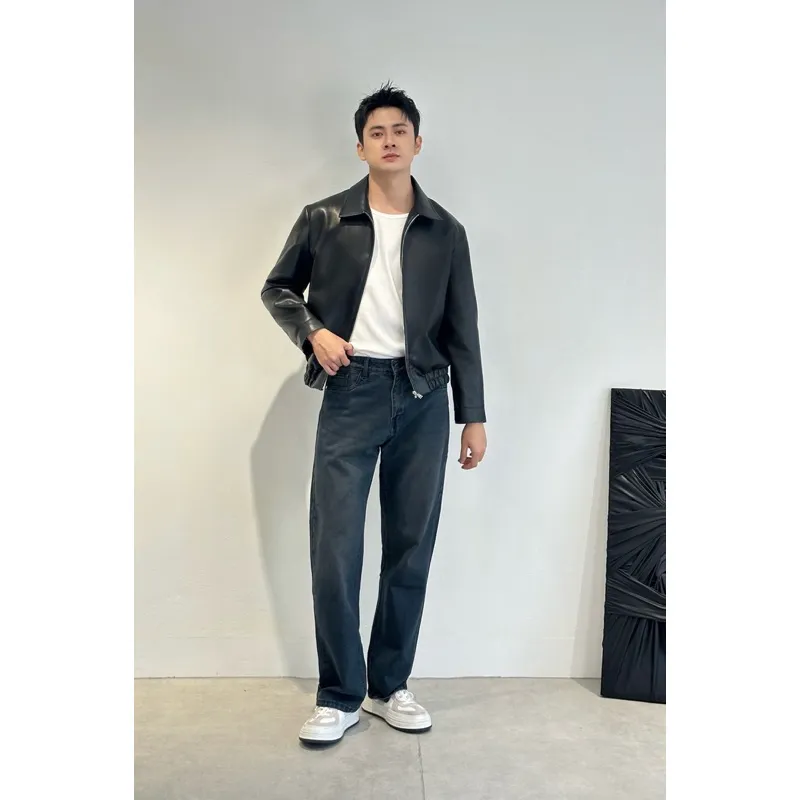 Ảnh Áo khoác nam ROWAY form Boxy, chất liệu da PU | Da chun 2