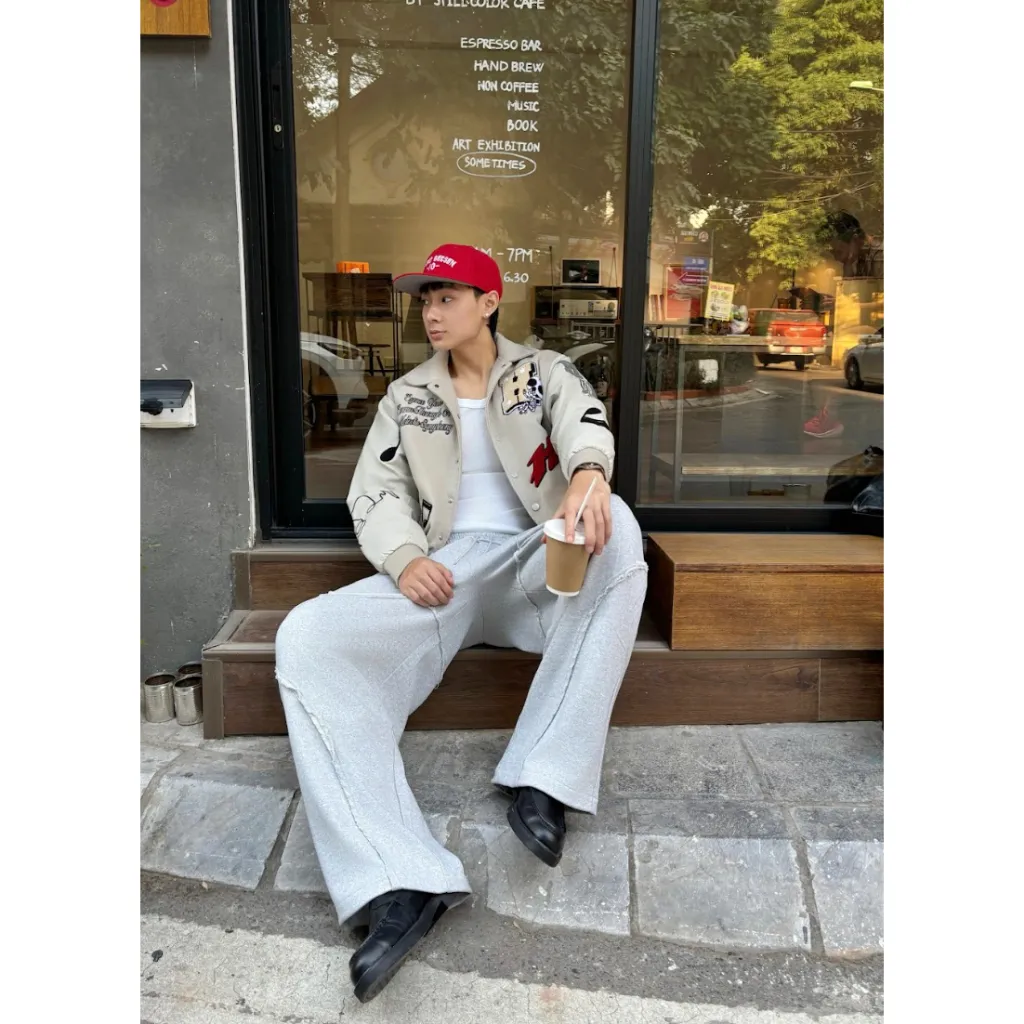 Ảnh ÁO KHOÁC TAY DÀI UNISEX DA PU PHỐI HADES OBSTREPEROUS VARSITY JACKET - HADES BRAND CHÍNH HÃNG 4