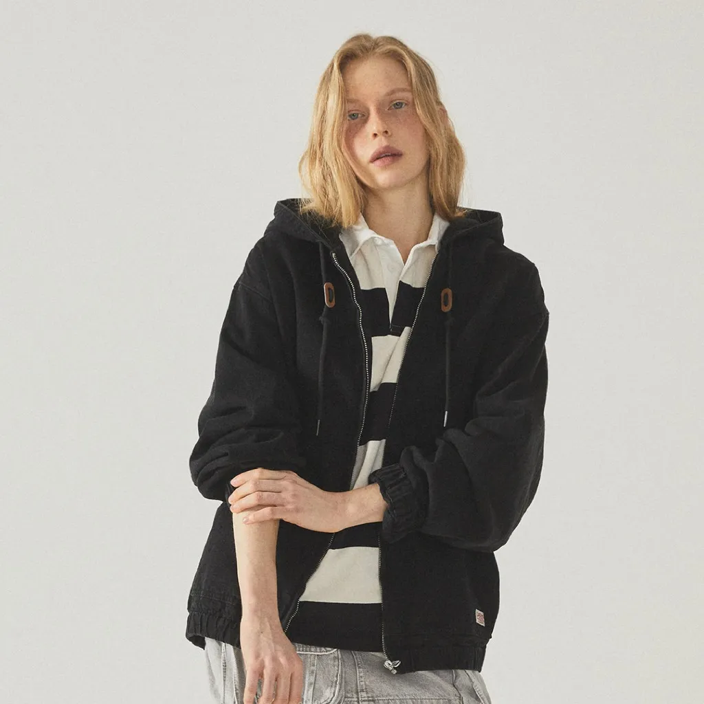 Ảnh Áo Khoác WHO.A.U Denim Hoodie Zip-up_WHJKF2293U 1