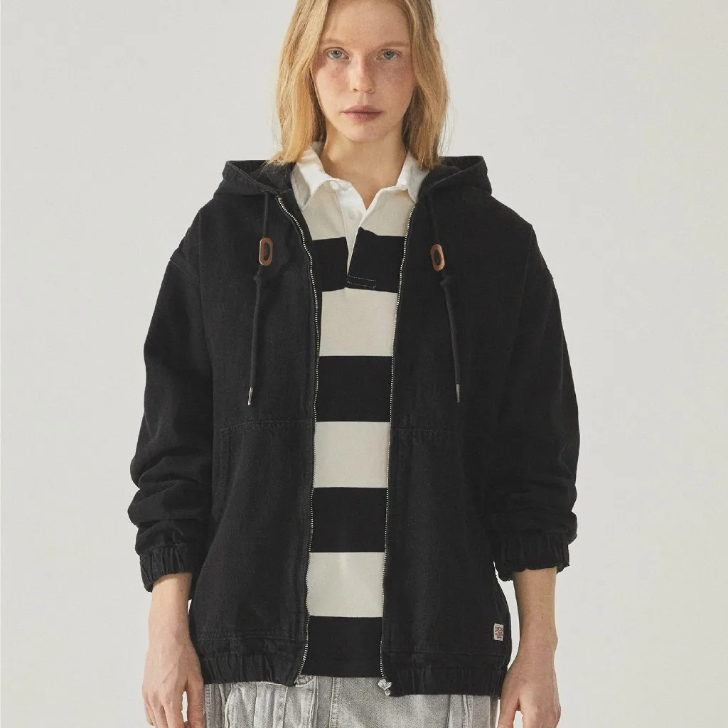 Ảnh Áo Khoác WHO.A.U Denim Hoodie Zip-up_WHJKF2293U 3