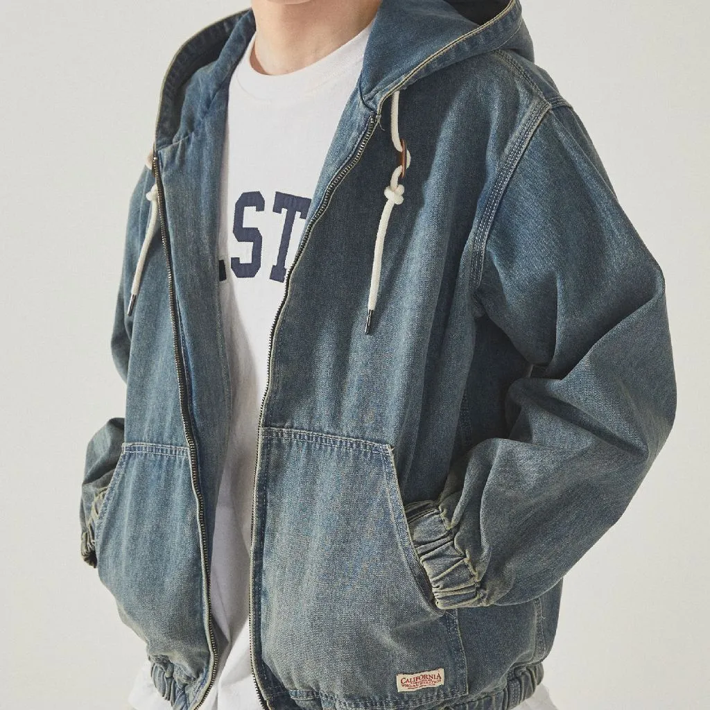 Ảnh Áo Khoác WHO.A.U Denim Hoodie Zip-up_WHJKF2293U 4