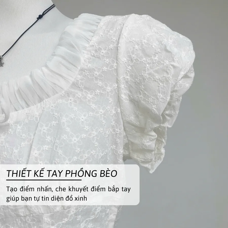 Ảnh Áo kiểu nữ, áo kiểu cổ bèo VM STYLE chất ren thêu hoa cao cấp - ASU00611 2