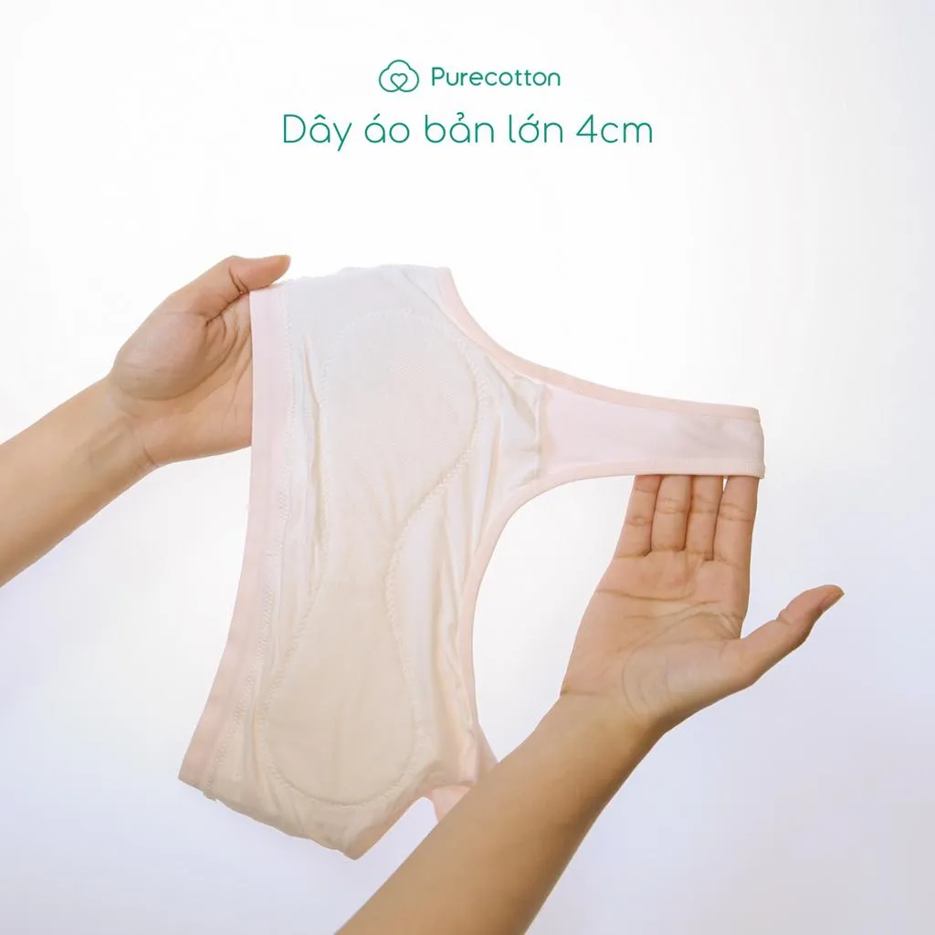 Ảnh Áo lá học sinh Purecotton bé gái mới lớn chất liệu sợi sồi cao cấp kiểu chui đầu không đệm PC007 3