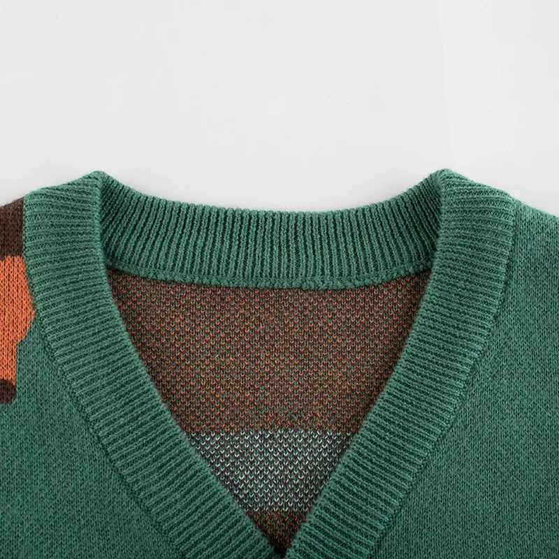 Ảnh Áo len Cardigan Hàn Quốc IELGY Loose Boys Xanh một ngực 2