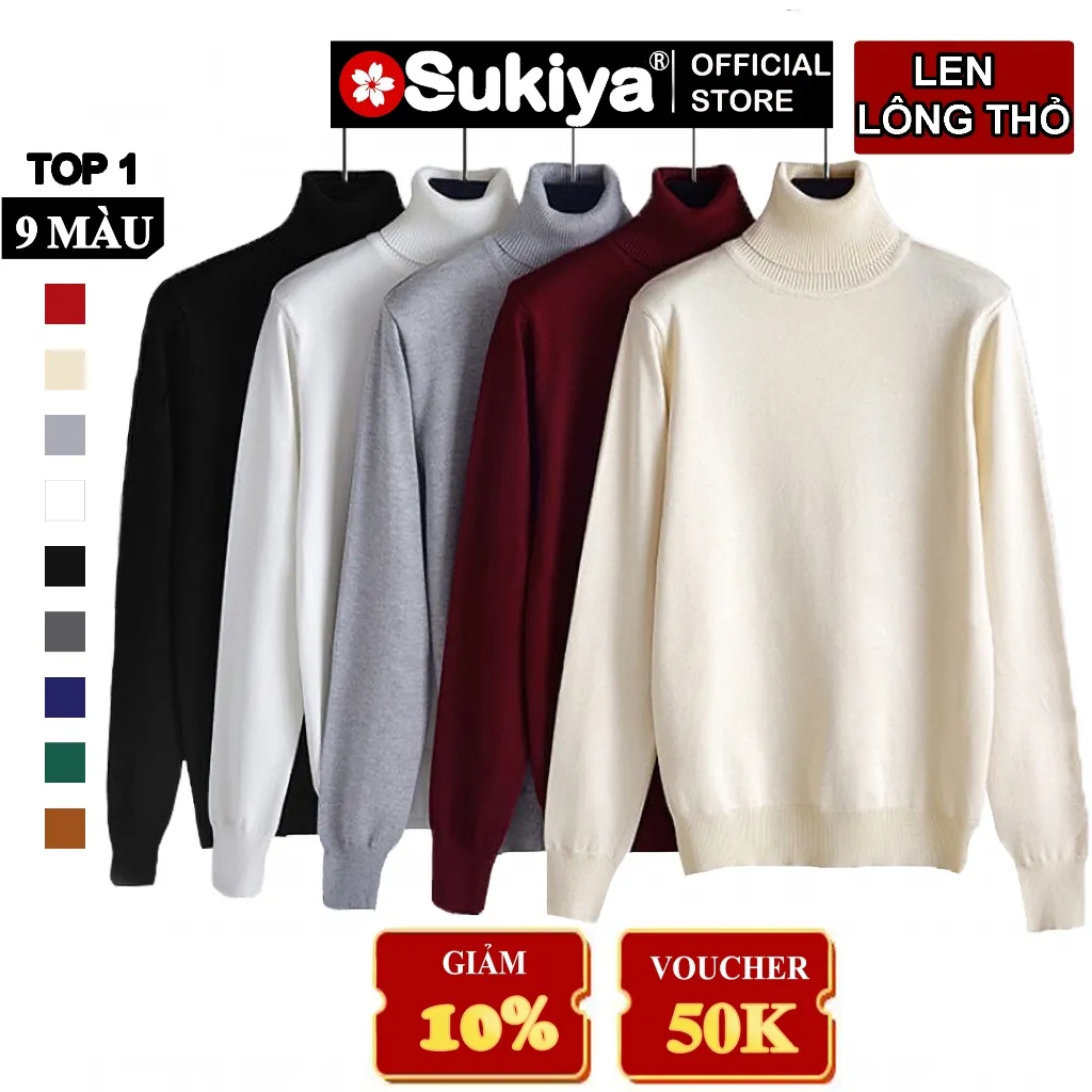 Đánh Giá Áo Len Cổ Lọ SUKIYA Nam Nữ Lông Thỏ 380gsm Ấm Áp, Kiểu Hàn Quốc