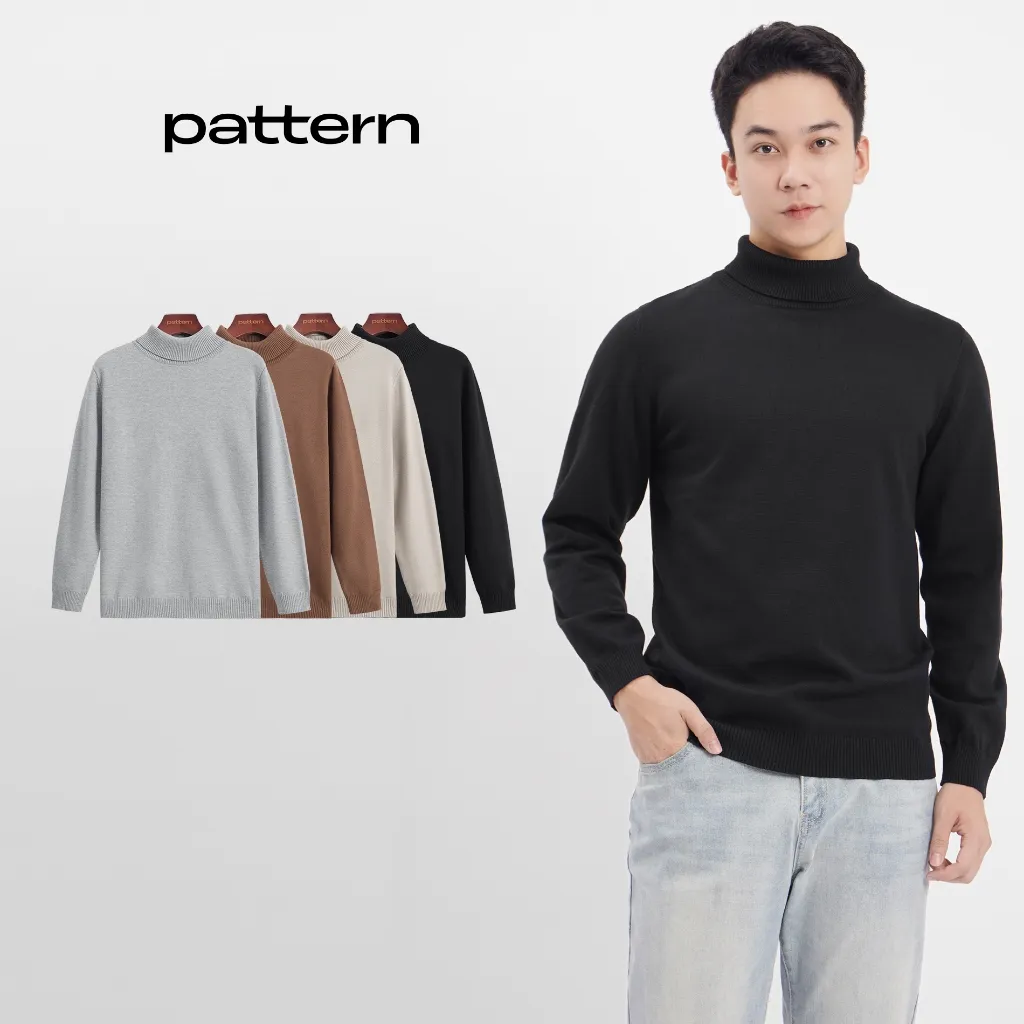 Ảnh Áo Len Dài Tay Cổ Lọ Nam BASIC 4 Màu PATTERN PA053 1