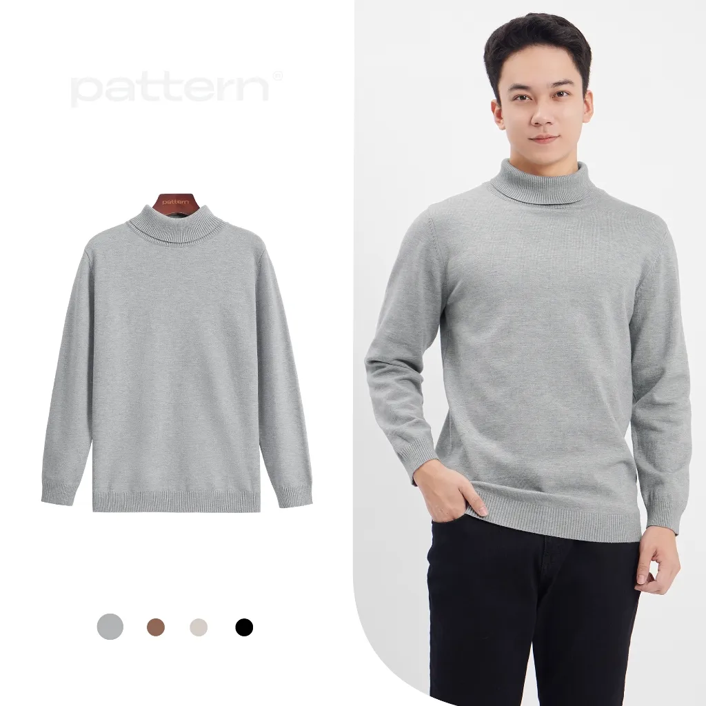 Ảnh Áo Len Dài Tay Cổ Lọ Nam BASIC 4 Màu PATTERN PA053 2
